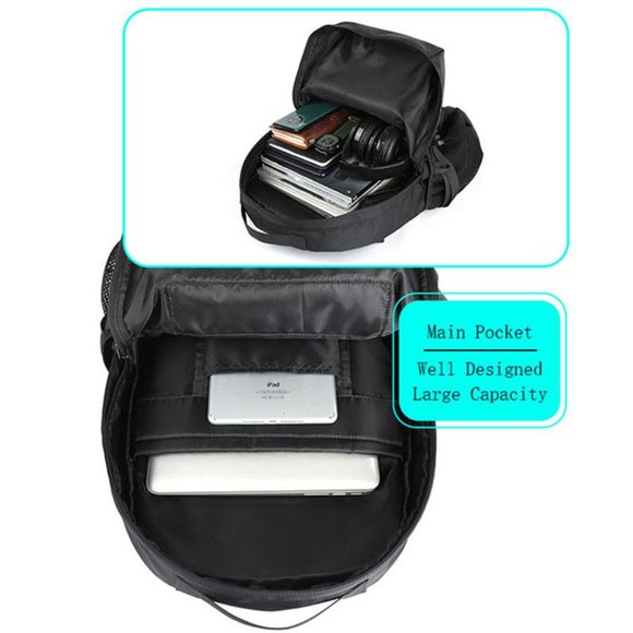 Waterproof Men's Oxford Backpack Shoulder Bag Weekender Travel School Laptop Bag - Picture 8 of 10